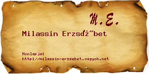 Milassin Erzsébet névjegykártya